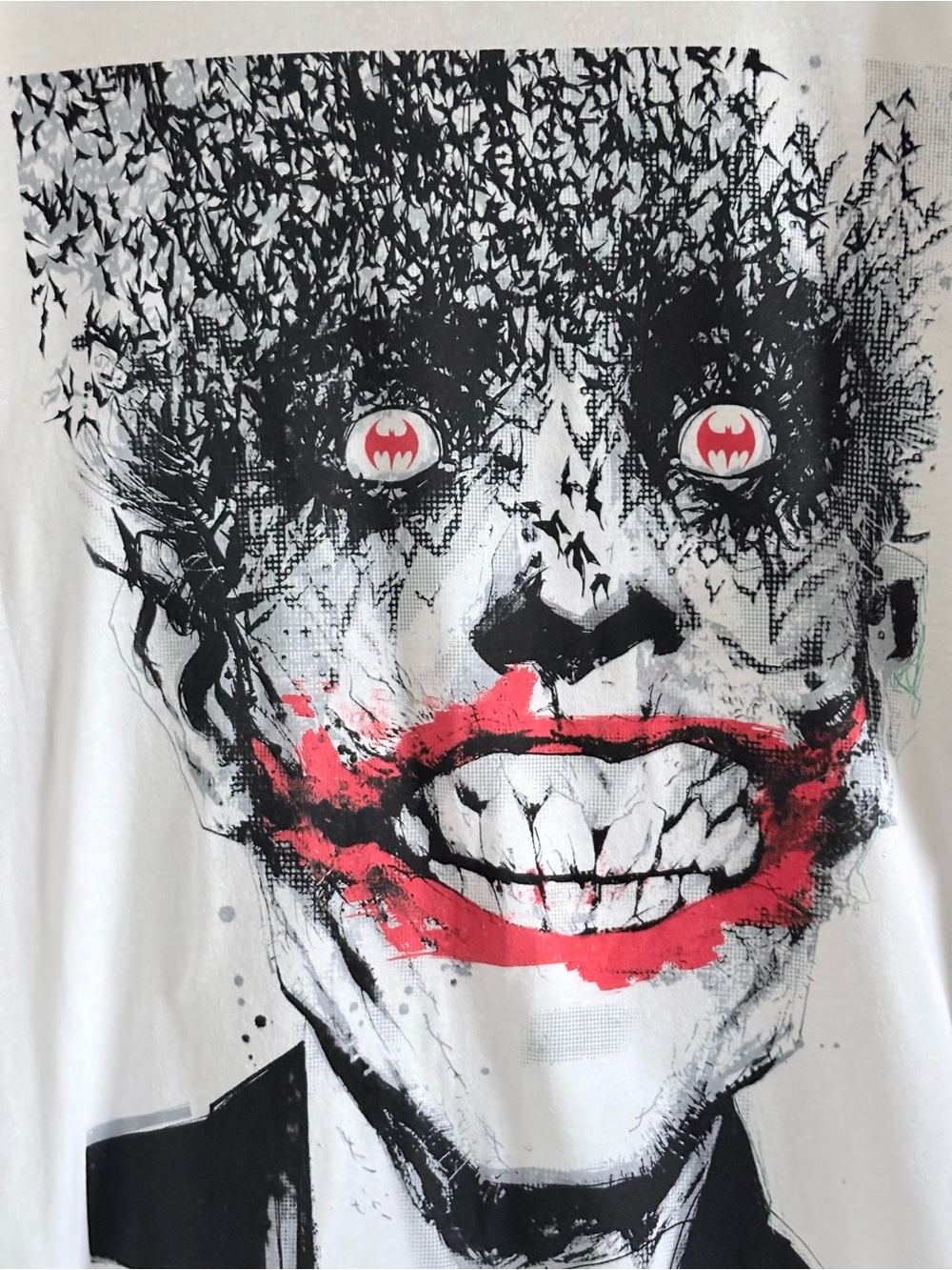 DC Comics The Joker Bat Face Detective Comics 880 Graphic T-Shirt White 2XL
